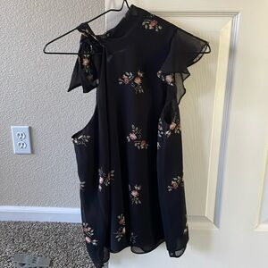 Black Floral BCBG Generation Top